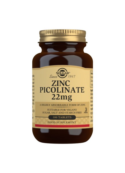 Picolinato Zinc 22 Mg Solgar 100 Comprimidos.jpg